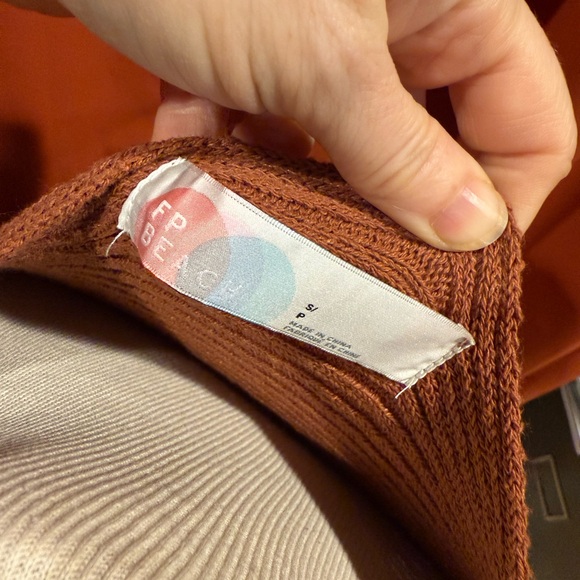 Rust Ribbed Wrap Sweater - Picture 8 of 8